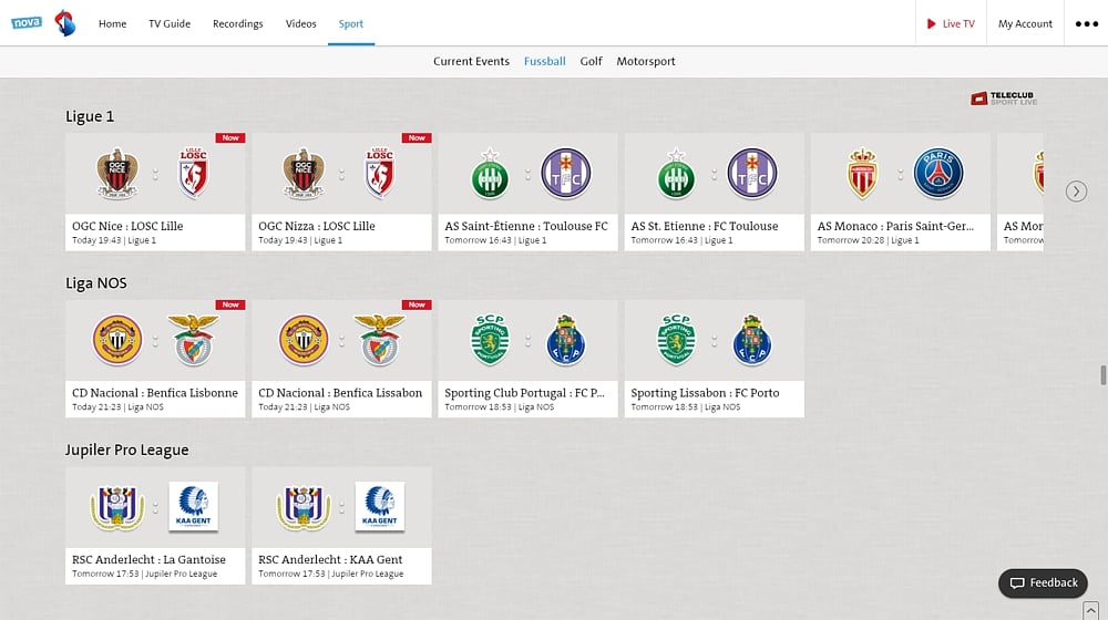Swisscom TV Air - sport