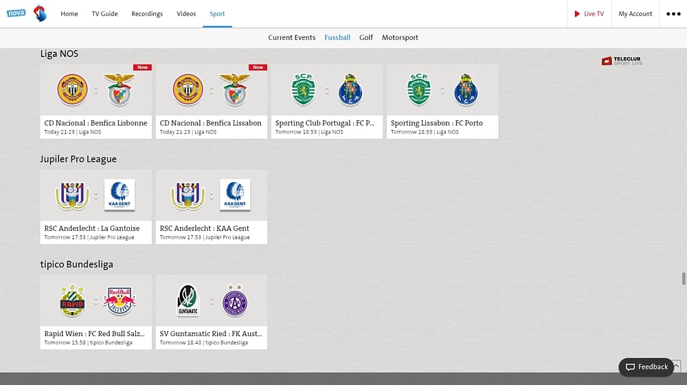 Swisscom TV Air - sport