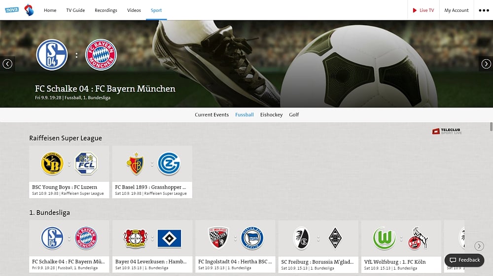 Swisscom TV Air - sport