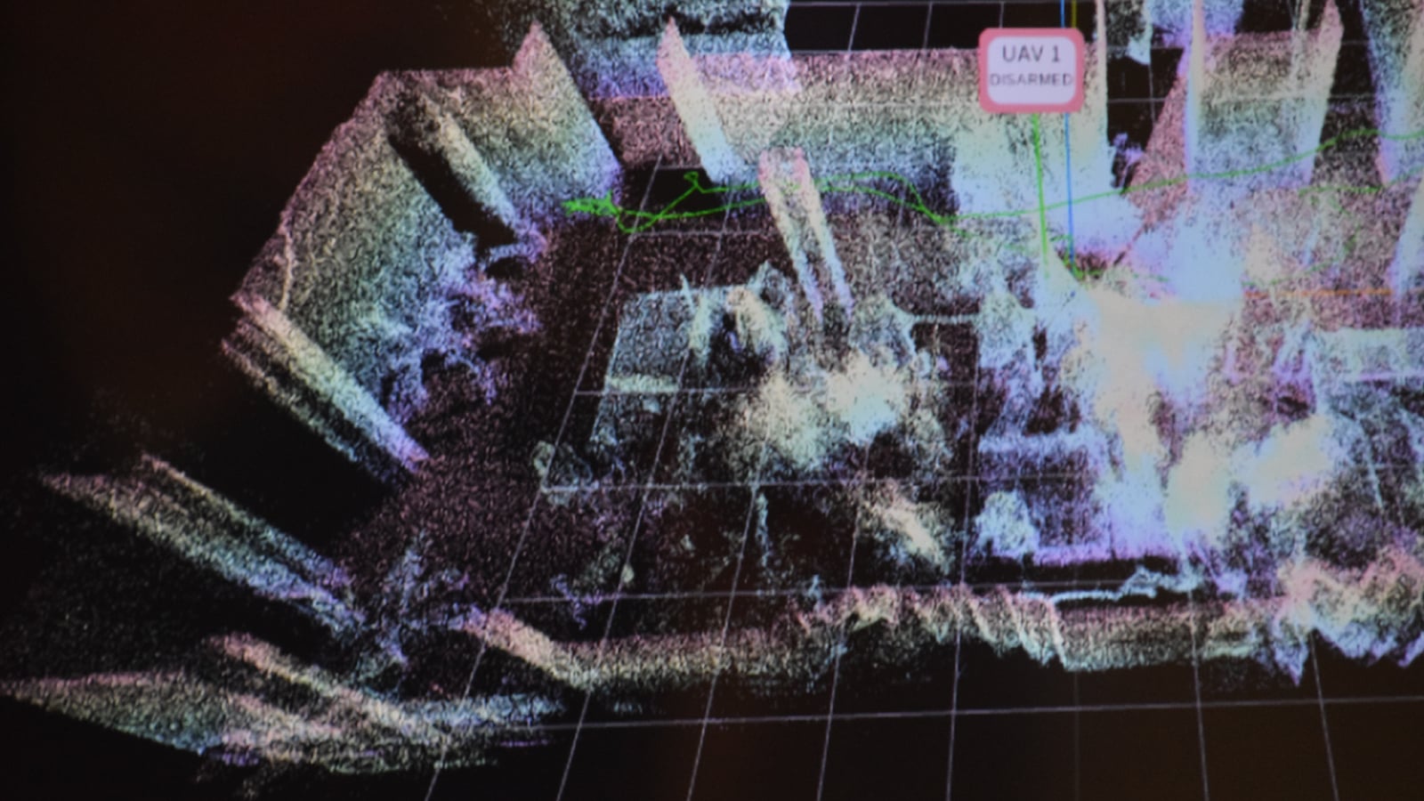 Mapa, kterou si dron vytvořil díky lidaru
