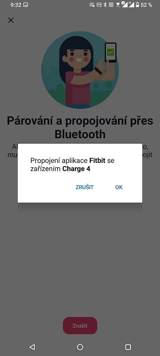 Párování aplikace Fitbit s náramkem Fitbit Charge 4 Special Edition. (4. 12. 2021)