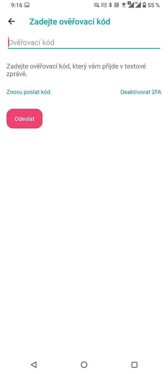 Při vytváření účtu Fitbit vám přijde ověřovací SMS na mobilní číslo. (4. 12. 2021)