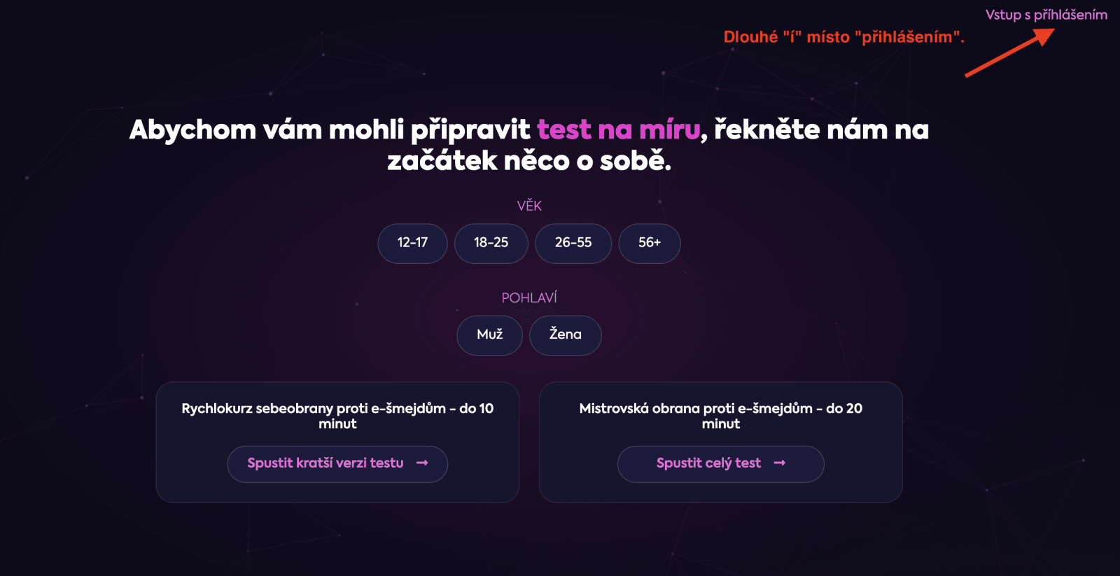 Kybertest ČBA obsahuje pár drobných chyb nebo překlepů. (10. 09. 2026)