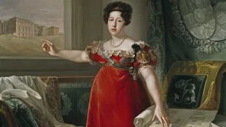 Španělská královna Marie Isabela na dobovém portrétu od Bernarda Lópeze, zemřela v jedenadvaceti při porodu druhého dítěte.