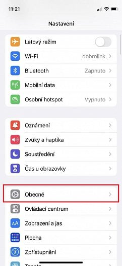 tovární nastavení iPhone 1. část (zdroj: cnews.cz)