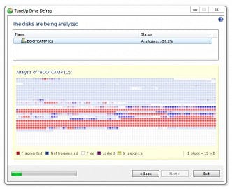 Funkce defragmentace disku samozřejmě není s TuneUp Utilities problém