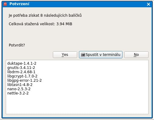 Arch: grafický správce balíčků Octopi