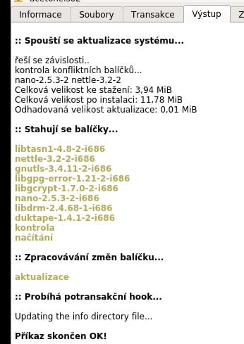 Arch: grafický správce balíčků Octopi