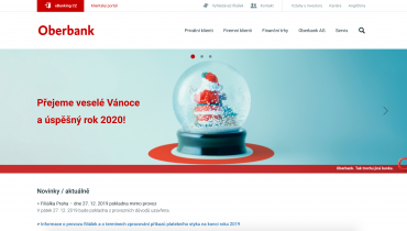 Vánoční přání Oberbank v roce 2019.
