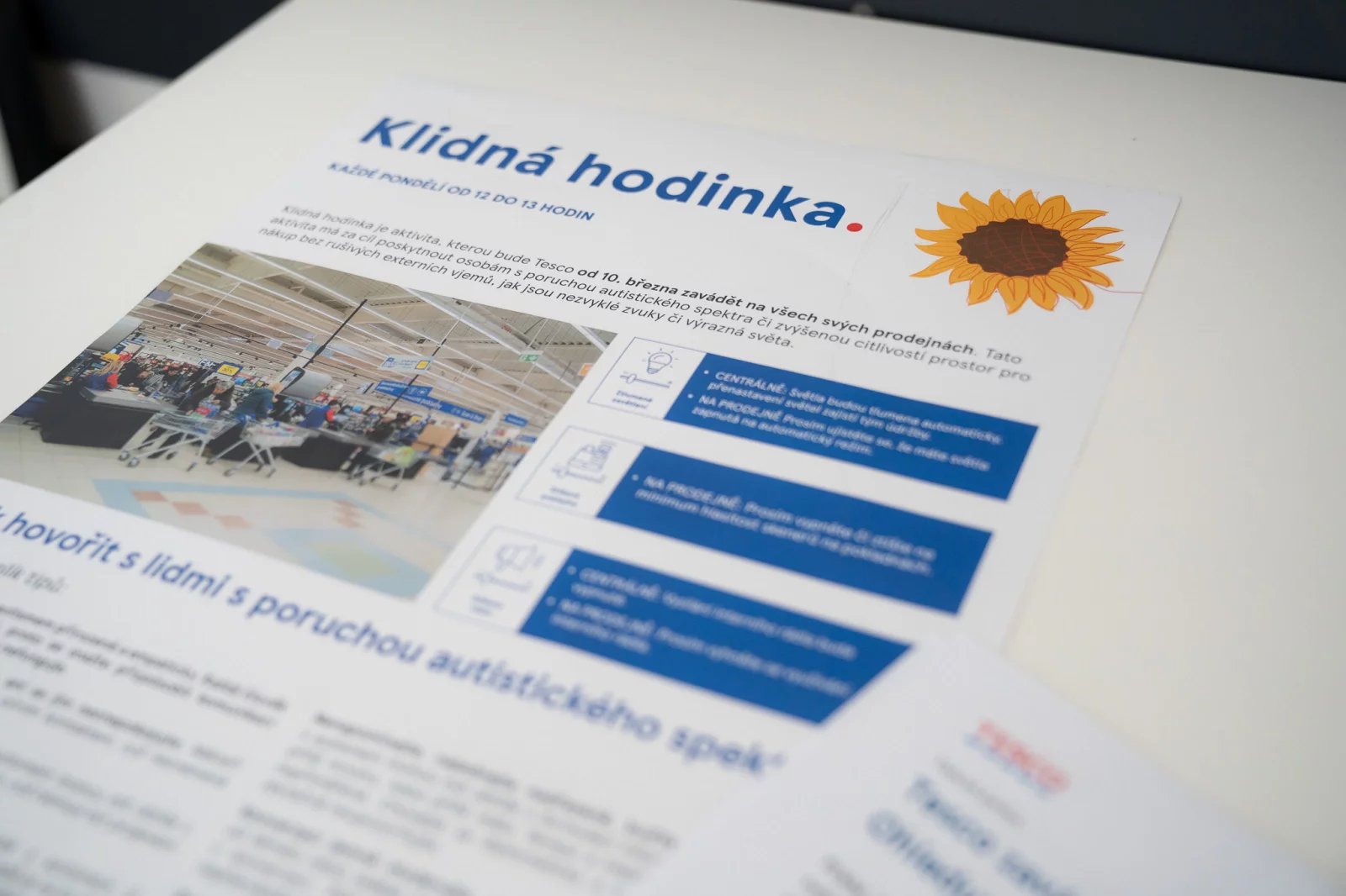 Tesco zavádí Klidnou hodinku - klidné nakupování pro autisty