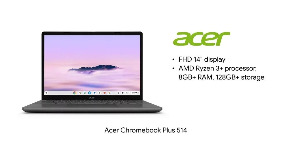 Jeden z nových Chromebooků Plus