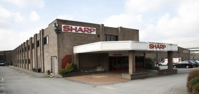 Původní podoba logistického centra firmy Sharp v Manchesteru.