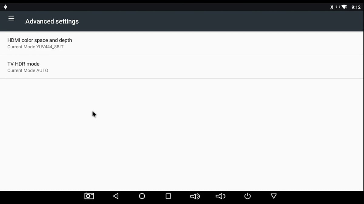 Menu nastavení a DRM info