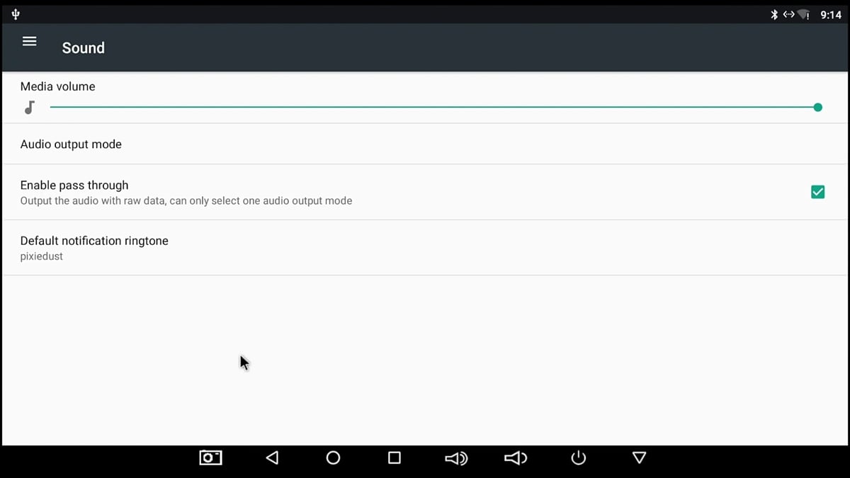 Menu nastavení a DRM info