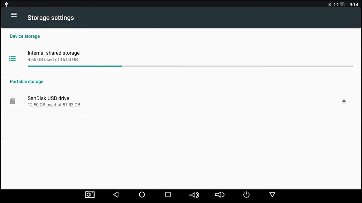 Menu nastavení a DRM info