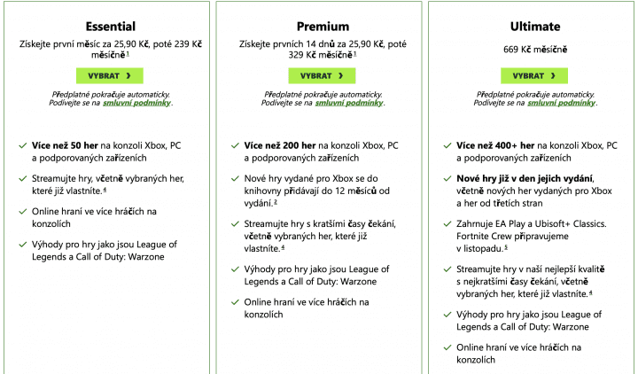 Autor: Matěj Vlk Nabídka Game Pass