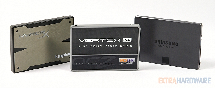 OCZ Vertex 450 vs. Samsung SSD 840 EVO a Kingston HyperX 3K