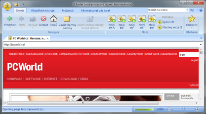 IETester je vhodným pomocníkem při vývoji webu