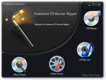 Extrakce a vypalování audio CD (Freemore CD Burner Ripper).