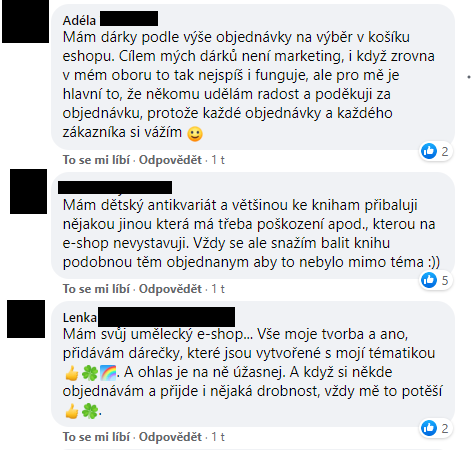 Jak se provozovatelé e-shopů staví k dárkům k objednávce?