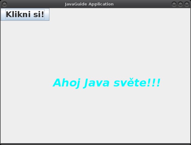 Widgety a signály aplikace Java