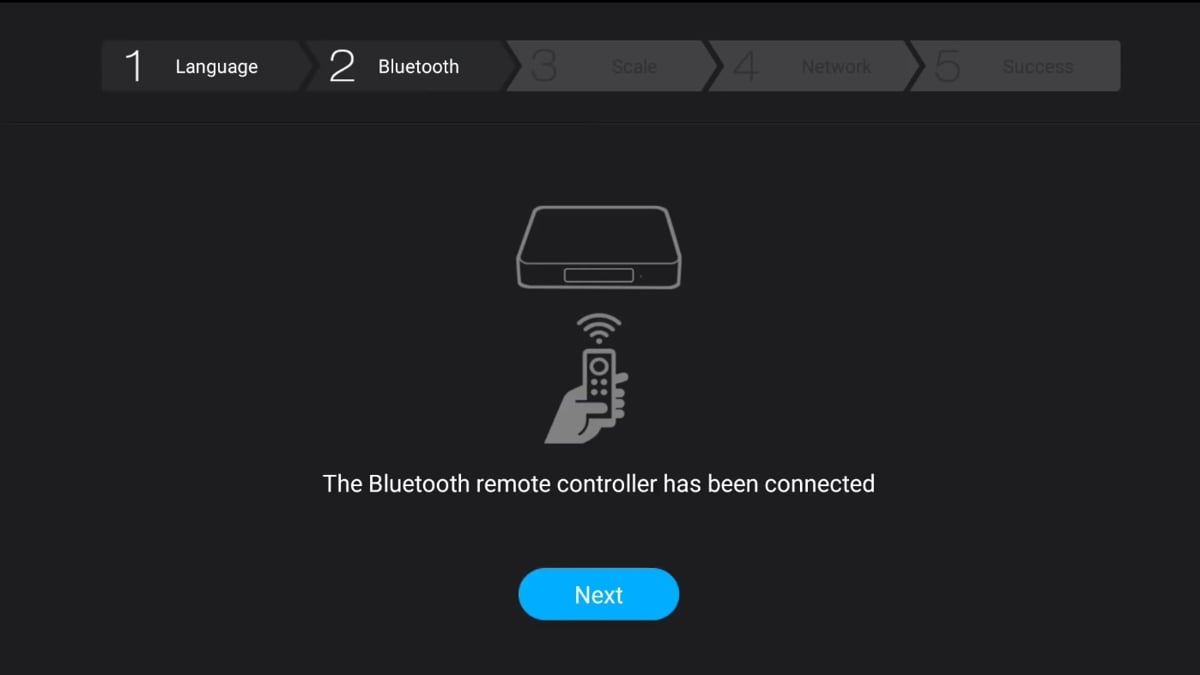 Zidoo X20 Pro - Start systému a párování BT ovladače
