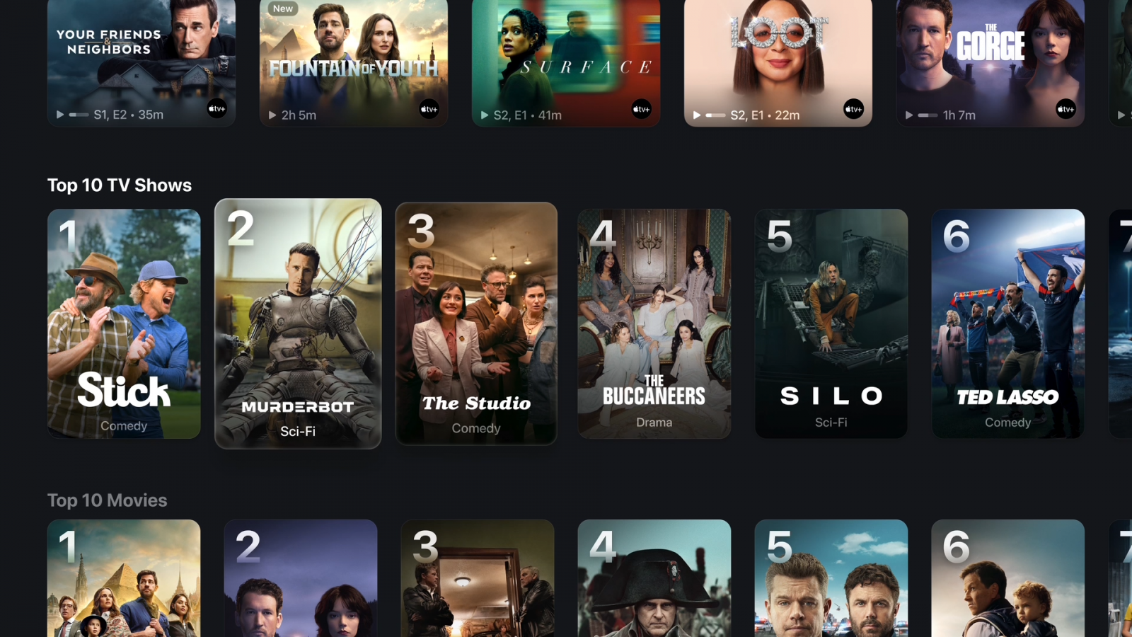 Nový design Apple TV (tvOS 26, podzim 2025)