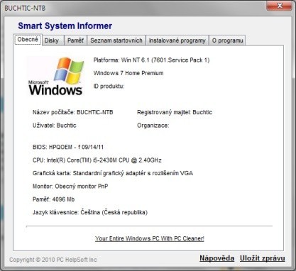 Smart System Informer vám prozradí základní informace o počítači a systému