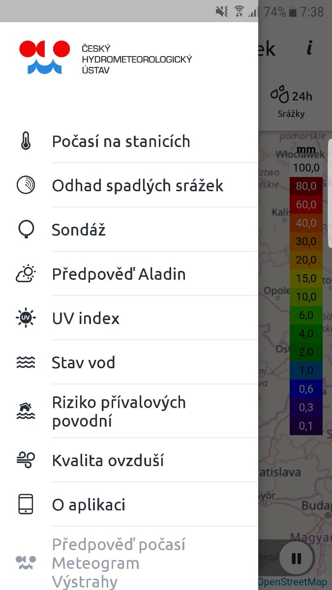 ČHMÚ má nové mobilní aplikace se stavem i předpovědí počasí