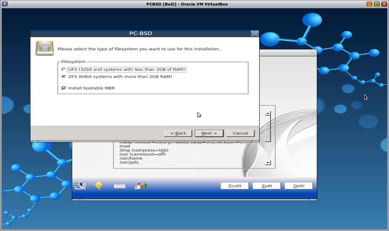 Instalace PC-BSD