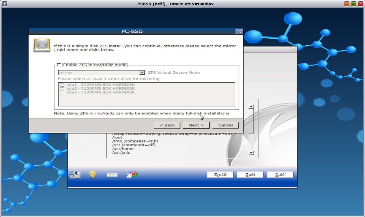 Instalace PC-BSD