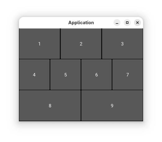 Obrázek 16: GUI postavené na hierarchii kontejnerů typu box layout