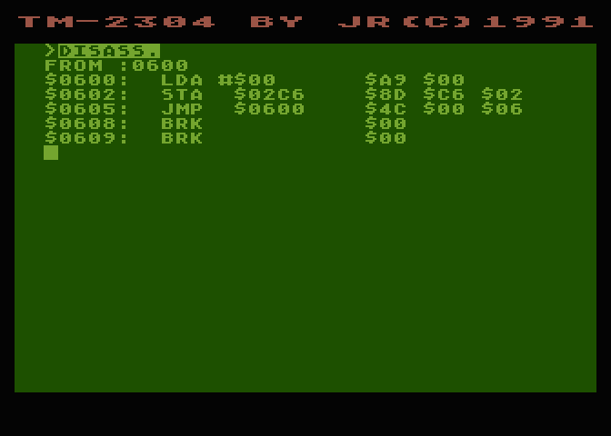 Kontrolní výpis upraveného programu.