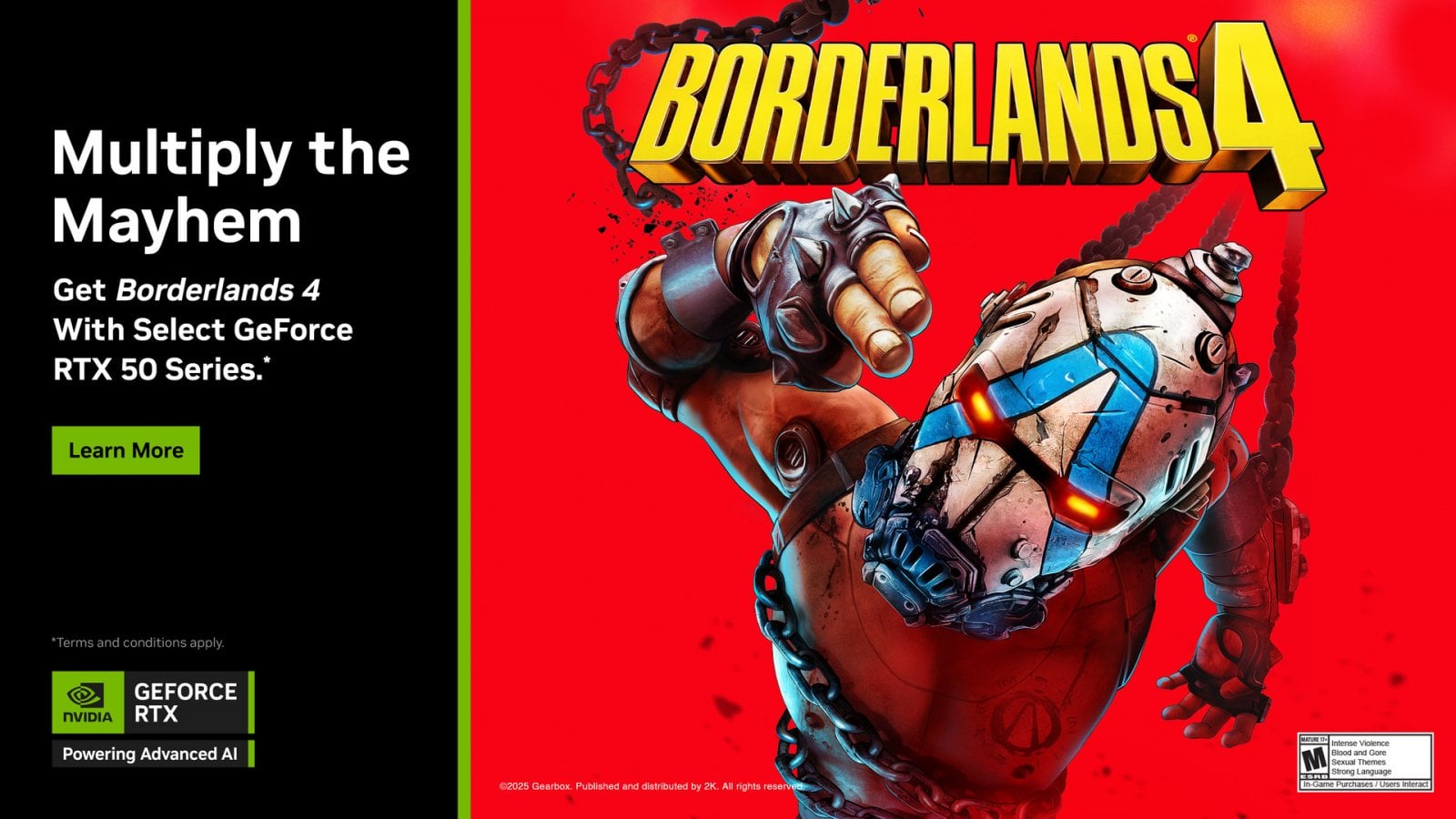 Borderlands 4 ke grafikám GeForce RTX 5000