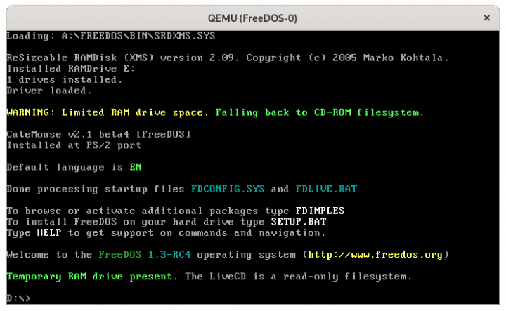 FreeDOS 1.3