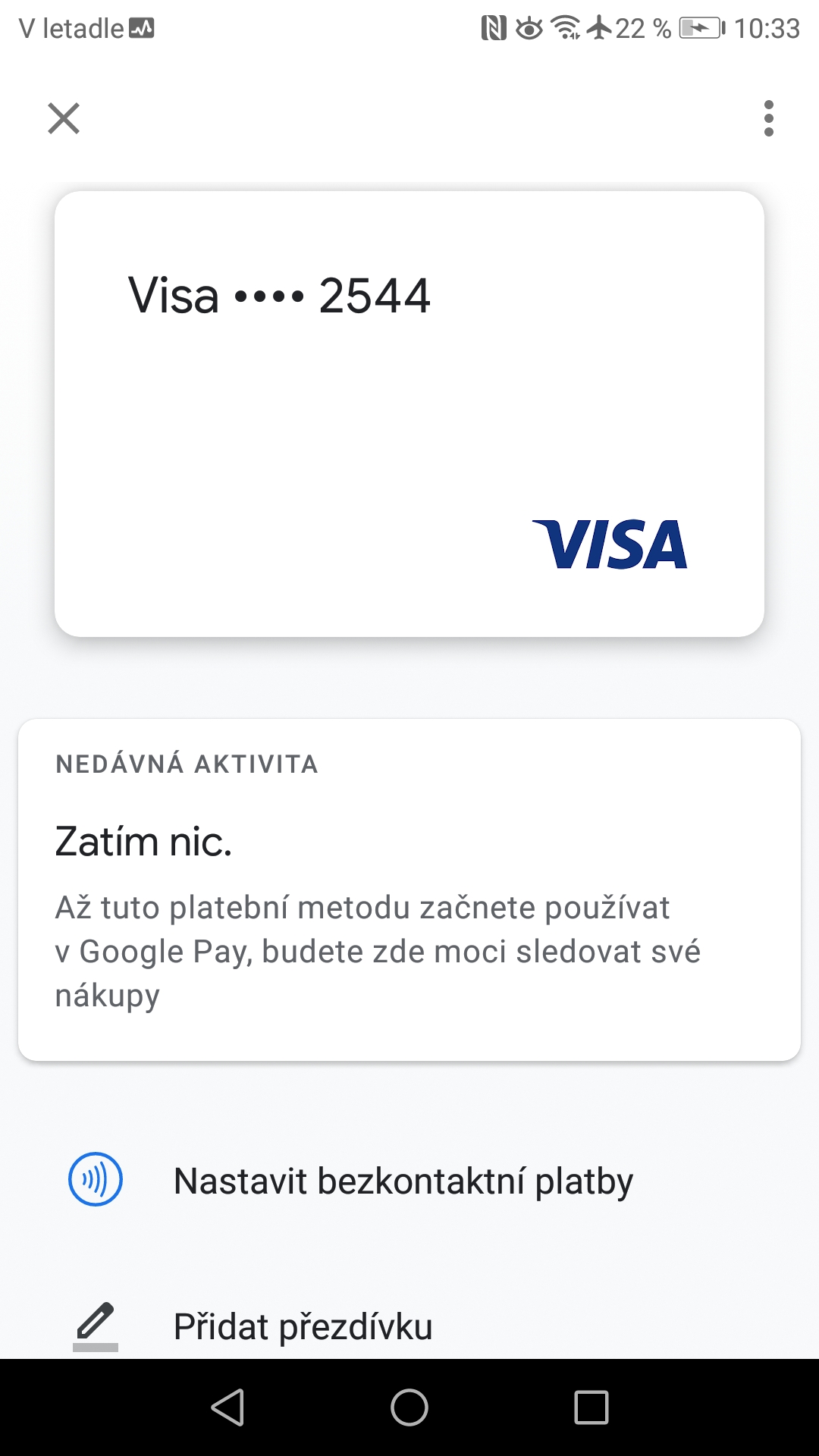 Karty Visa od RB podporovány nejsou a nebudou. (7. 4. 2020)
