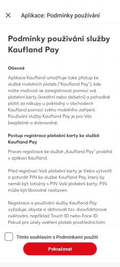 Platební služba Kaufland Pay. (26. 10. 2022)