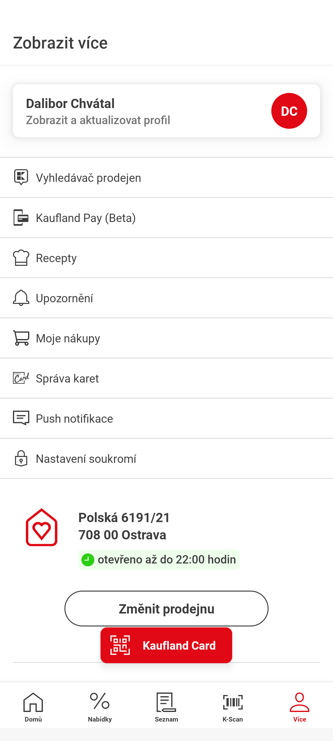 Platební služba Kaufland Pay. (26. 10. 2022)