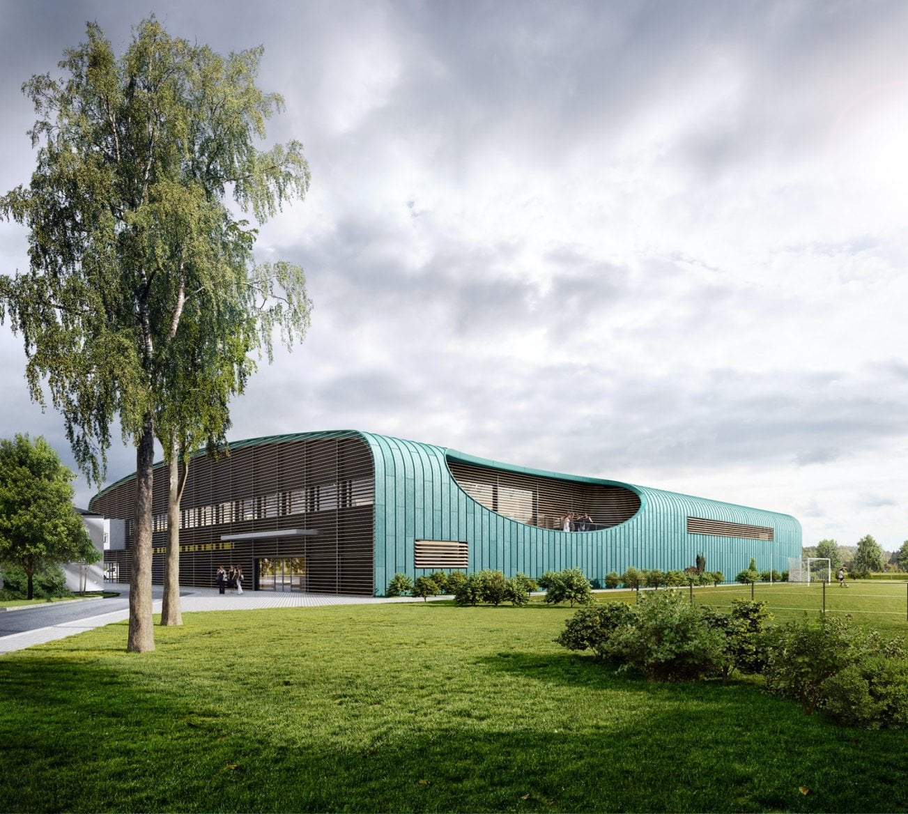 Plánovaný krytý hokejový stadion v Hluboké nad Vltavou