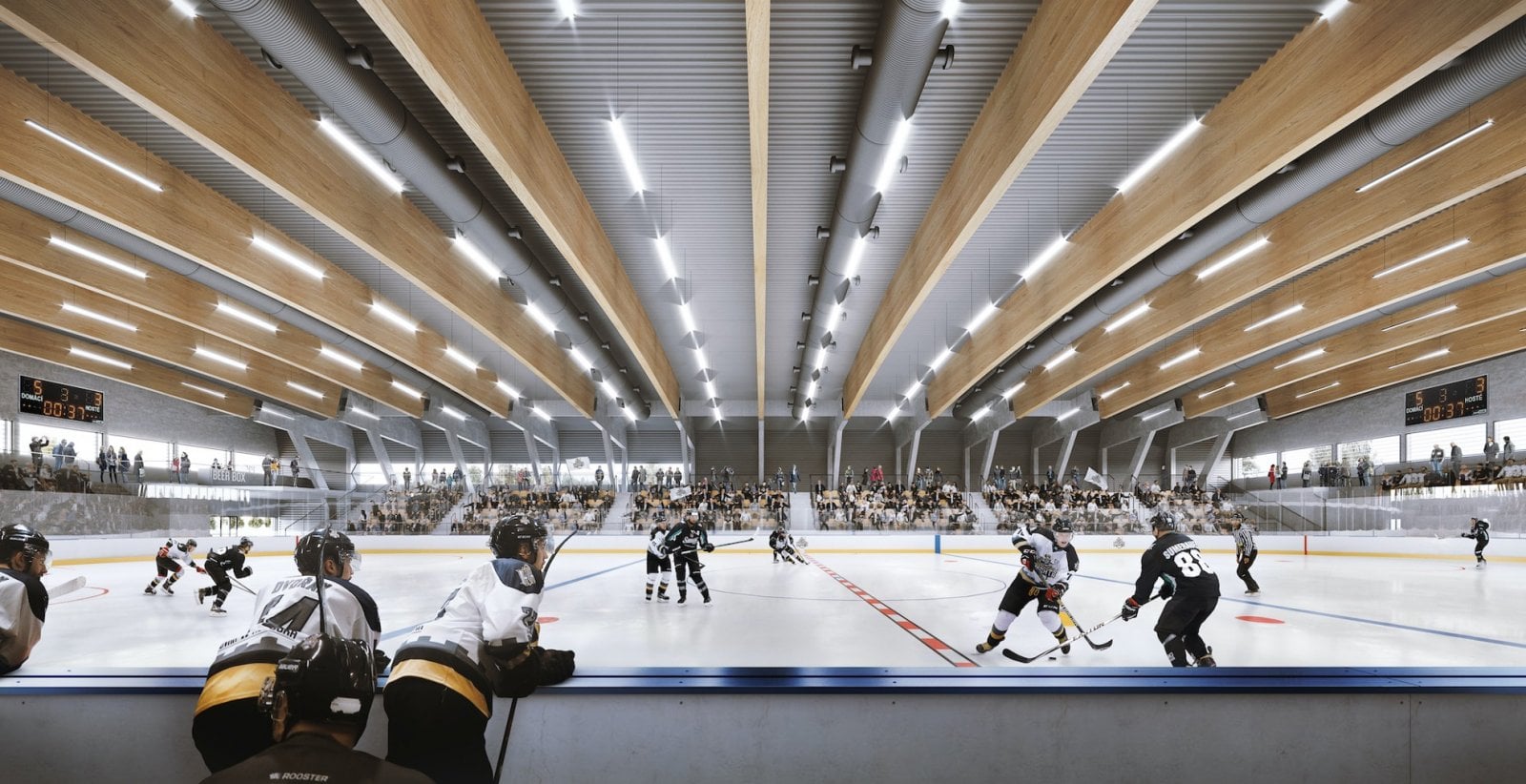 Plánovaný krytý hokejový stadion v Hluboké nad Vltavou