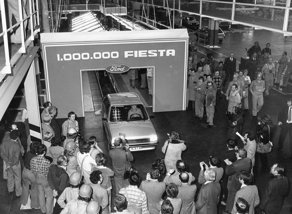 Píše se 9. leden 1979. Z linky v Saarlouis sjíždí miliontá Fiesta!