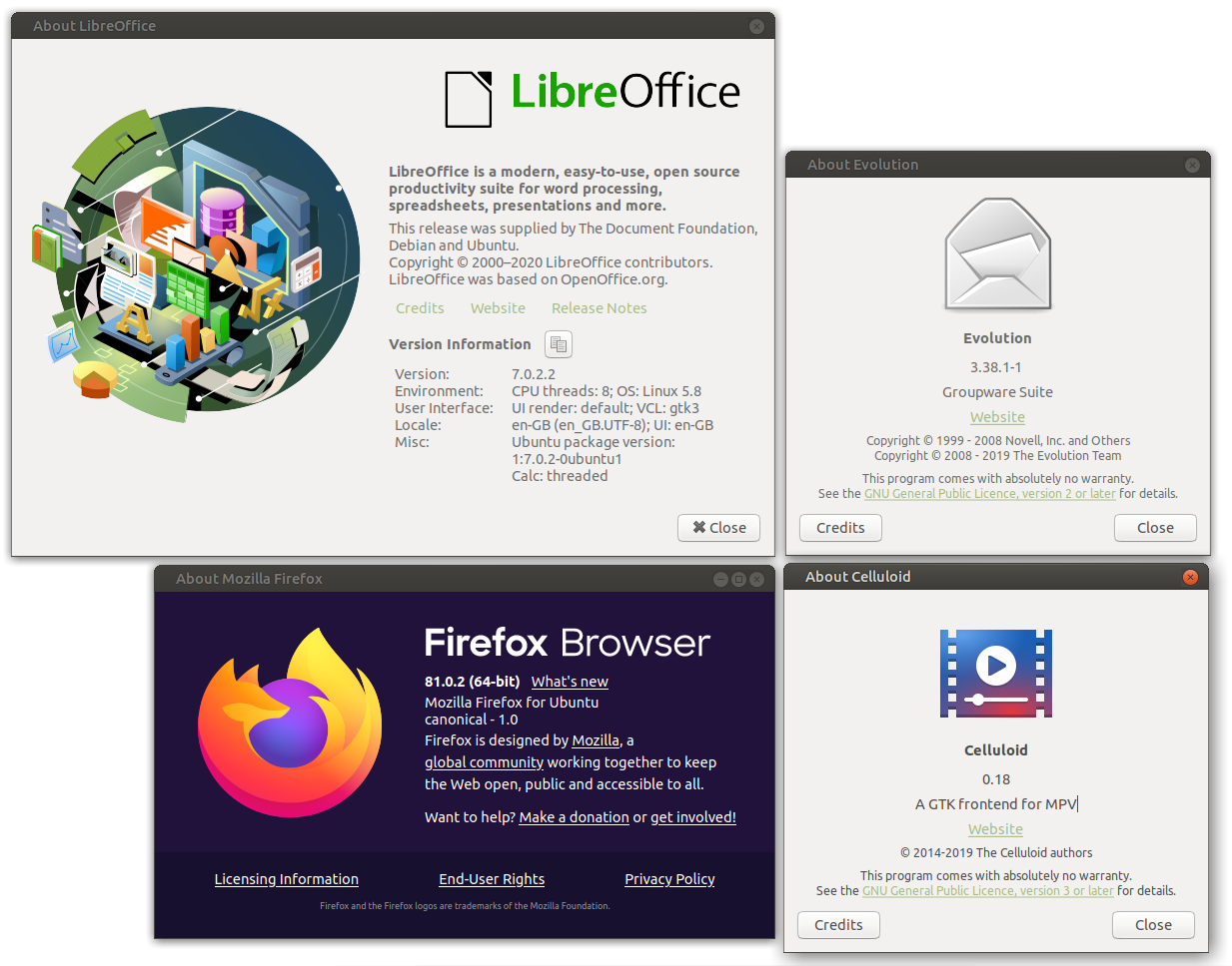 Další varianty Ubuntu 20.10