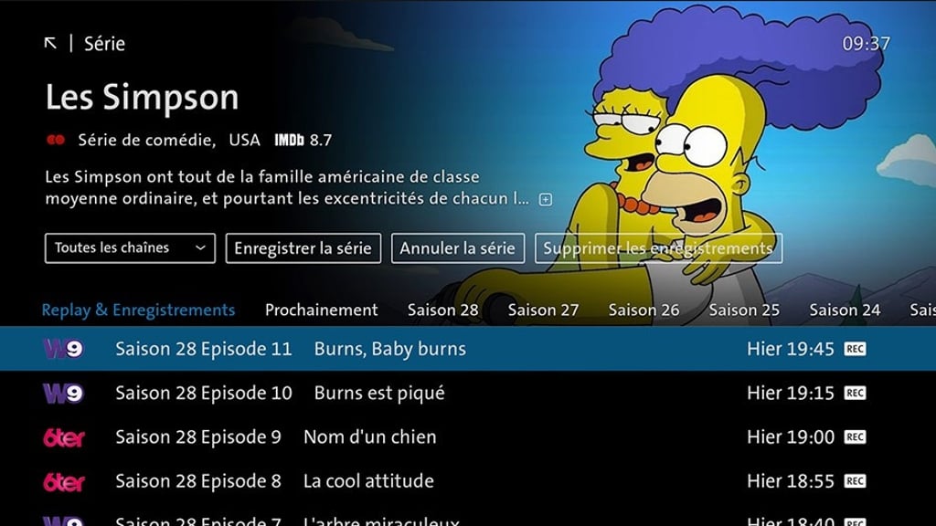 Swisscom TV - uživatelské prostředí