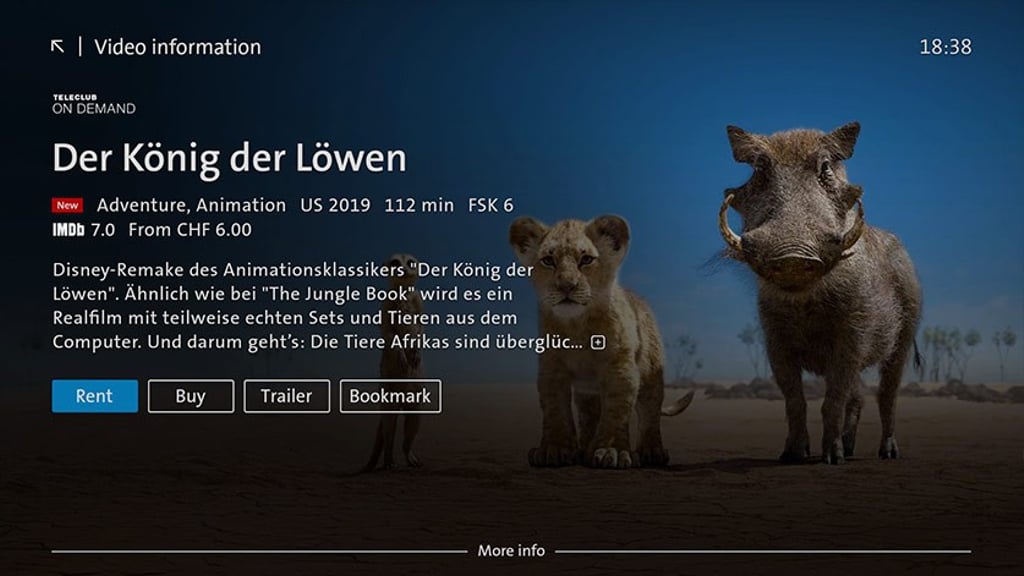 Swisscom TV - uživatelské prostředí