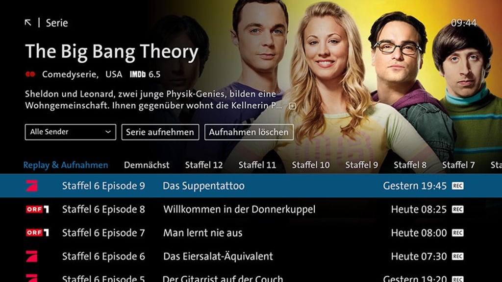 Swisscom TV - uživatelské prostředí