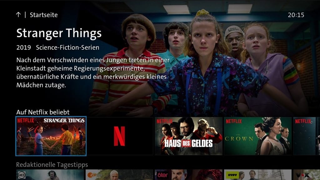 Swisscom TV - uživatelské prostředí