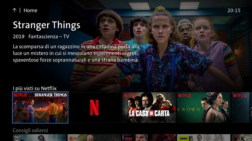 Swisscom TV - uživatelské prostředí