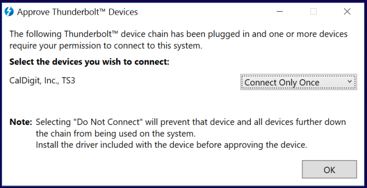 thunderbolt prompt windows