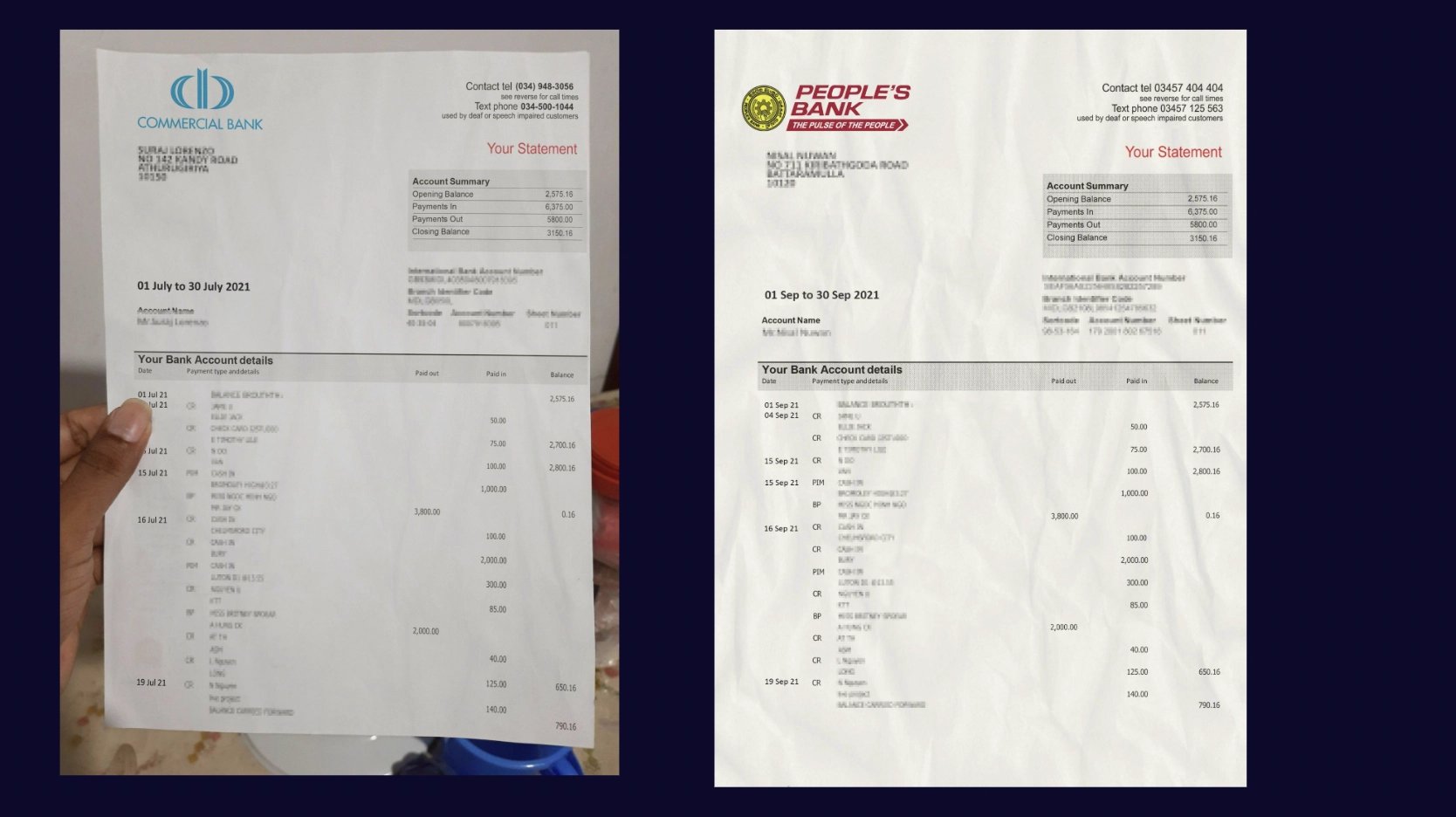 Ukázka zfalšovaných dokumentů