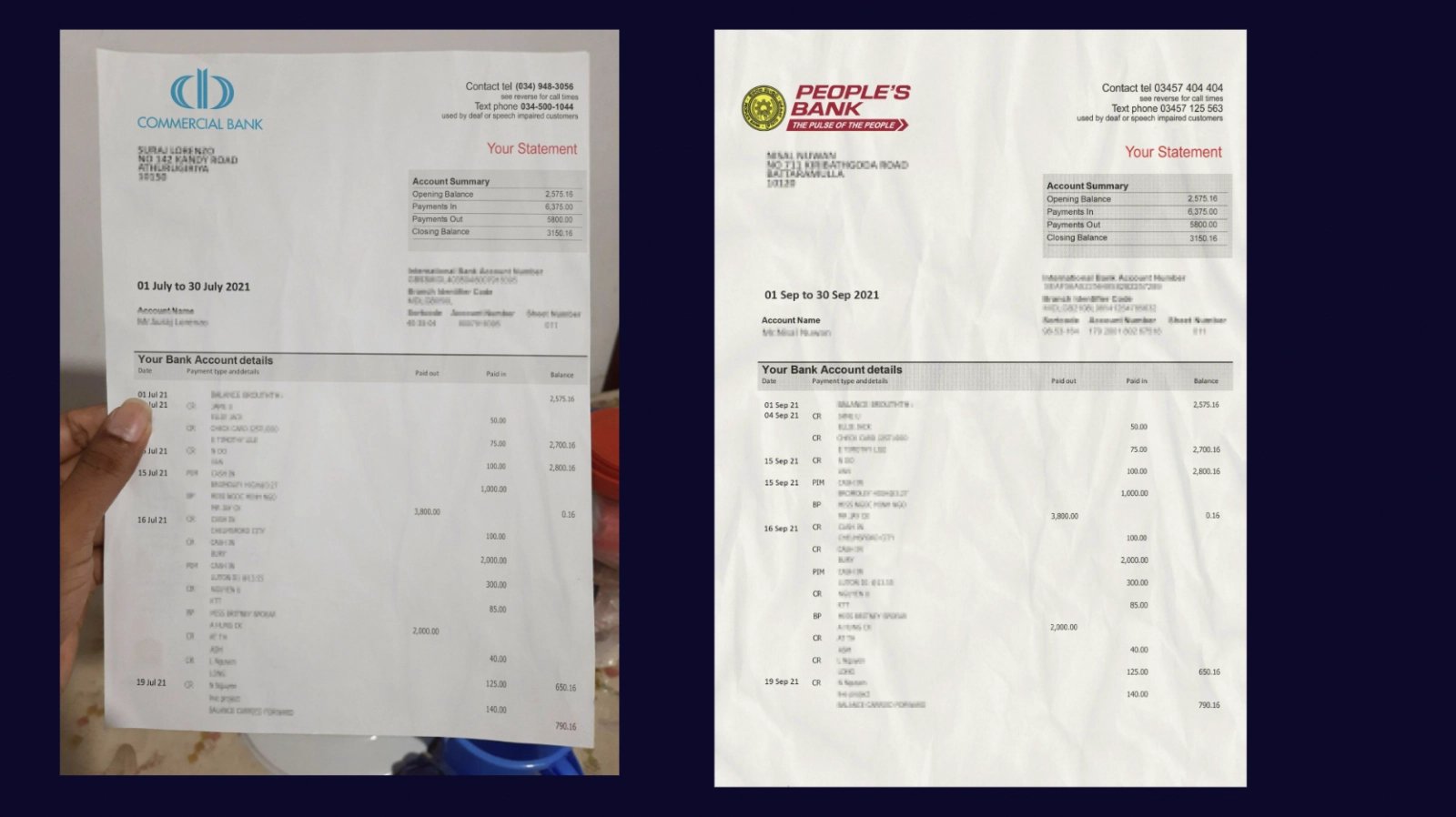 Ukázka zfalšovaných dokumentů